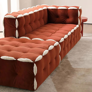 नवीनतम असबाब केक इटालियन रंगीन क्यूब मॉड्यूलर लिविंग रूम सोफा आधुनिक कपड़े इटालियन एकांत सोफे - Product Image 6