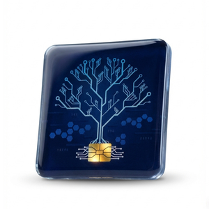 Offre Spéciale HOONNi Autocollant Carré 28mm Tech Tree 5G Anti-Radiation EMF, Bouclier Anti-Rayonnement, Ions Négatifs, Infrarouge Lointain pour Téléphone et Ordinateur Portable - Product Image 1