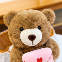 En gros, Peluche Ours Cartoon 'Love Hug', Cadeau pour couple, Compagnon pour enfants, Cadeau de déclaration romantique, Poupée avec enveloppe cœur