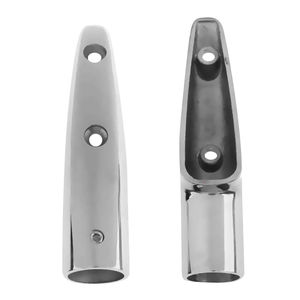 Accessoire de quincaillerie marine 22 mm, embout de rail en acier inoxydable 316, base de poteau de corne de chèvre - Product Image 3