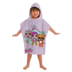 Toalla con capucha personalizada para niños, venta al por mayor, Toalla poncho con capucha para adulto