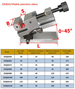 ZhengYu Quick-acting Flat- <b>Machine</b> Vise QKG25 Tilting Vice 2-6" High Quality 20CrMnTi Steel Flat Nose Pliers - Product Image 4