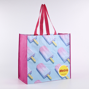 Customized Eco-Friendly Reusable Large Tote Bag Laminated PP Woven with Custom Logo for Daily Use and Promotions