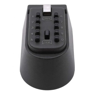 1 casillero negro de seguridad para llaves, combinación para exteriores, llave oculta, caja de seguridad, almacenamiento montado en la pared - Product Image 1