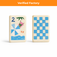 Tuiles de Mahjong de l'été Tropical Resort, jeu de 166 tuiles en acrylique à 4 couches, personnalisable, prêt pour l'OEM