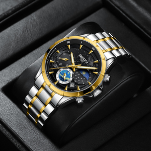 Montre à quartz pour homme For 2602 Business Strong Luminous, bracelet en acier inoxydable, chronographe, étanche - Product Image 4