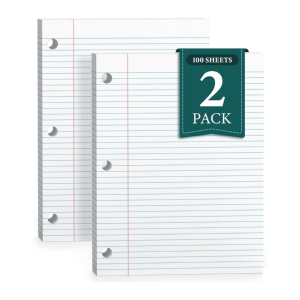 <span class=keywords><strong>Cuaderno</strong></span> de Papel Suelto Personalizado, Papel de 8 x 10.5 Pulgadas, Papel Rayado Universitario, Papel Perforado con 3 Orificios para Carpetas de 3 Anillos - Product Image 1