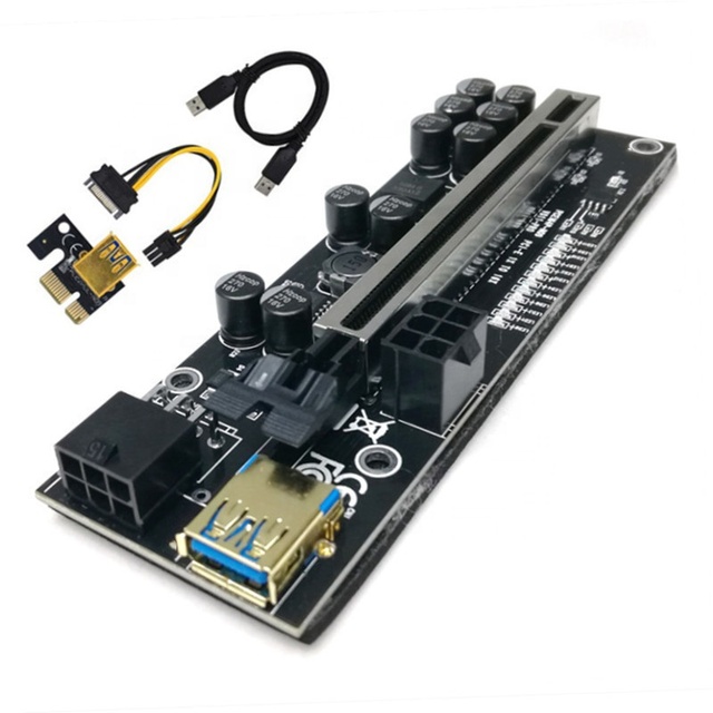 GPU Riser Card V011 Pro 10 Capacitors PCI-E Riser Adapter
