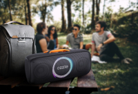 Enceinte Bluetooth portable étanche IPX4 avec haut-parleurs 40W, prise en charge TWS Stéréo, TF, USB, AUX, appels mains libres et LED pour extérieur, maison et fêtes