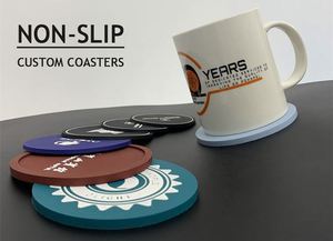 Sous-verres souvenirs en PVC souple pour tasses de thé et de café, supports de tasses en caoutchouc, épaisseurs 3mm et 5mm - Product Image 4