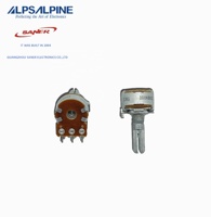 Potentiomètre rotatif à axe métallique série ALPS RK163 RK1631210C4V 100K