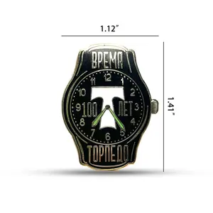 Factory Custom Gold-plated New Design Watch Hard Enamel Lapel Pin Metal Lapel Pin For Suit Men