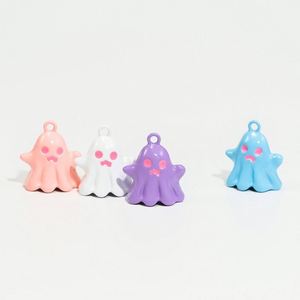 Pendentif fantôme de dessin animé en alliage peint par pulvérisation, porte-clés, boucles d'oreilles, accessoires 3D DIY personnalisés pour cadeau promotionnel - Product Image 3