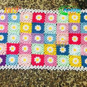 <strong>Grandmother</strong> checked flower blanket <strong>little</strong> Daisy crochet blanket - Product Image 5