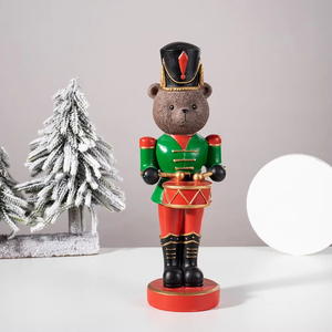 <span class=keywords><strong>Soldat</strong></span> <span class=keywords><strong>Casse</strong></span>-<span class=keywords><strong>Noisette</strong></span> Ours Brun en Polyrésine, Artisanat de Noël pour la Décoration Intérieure, 12,5 Pouces, Direct Usine - Product Image 2