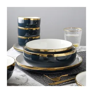 Nordic Style Under Glazed Custom Size Party Home Hotel Dinnerware Porcelain Ramen Bowl