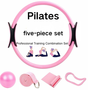 Set Pilates 5 Pezzi |   Cerchio per Pilates da 38 cm + Palla da Yoga da 25 cm + Fasce di Resistenza |   Yoga/Ginnastica a Casa |   Vendita all'Ingrosso |   Certificato CE |   Latex - Product Image 2