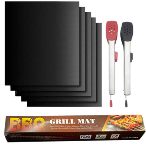 Eco Friendly Products 2024 Kitchen Non-stick Bbq <b>Grill</b> <b>Mesh</b> Mat Ptfe Bbq Disposable <b>Grill</b> Mats Ptfe Bbq <b>Grill</b> Mat - Product Image 1