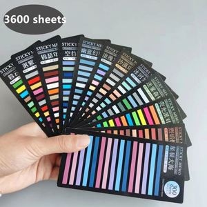 3600 Sheets Transparentes Sticky Notes Self-Adhesive Annotation Read Books <b>Bookmarks</b> Tabs Notepad Aesthetic Stationery - Product Image 4