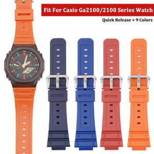 Bracelets de montre en gros pour <span class=keywords><strong>Casio</strong></span> <span class=keywords><strong>GA</strong></span>-2100/<span class=keywords><strong>2110</strong></span>, en TPU à dégagement rapide, pour hommes et femmes, 16 mm - Product Image 6