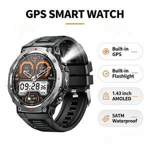 Reloj Inteligente GPS KT85 para Hombre, Pantalla AMOLED de 1.43'', Linterna Integrada, Llamadas por Bluetooth, Resistente al Agua 5ATM, Más de 100 Modos Deportivos, Logotipo Personalizado, Venta al Por Mayor - Product Image 1