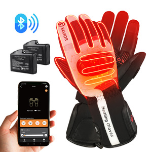 Batería de 7,4 V pantalla táctil a prueba de viento impermeable USB recargable eléctrico calentado cinco dedos ciclismo Motor bicicleta guantes - Product Image 1