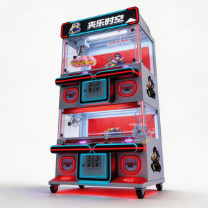 Mini-machine à grue pour 4 joueurs avec accepteur de billets et de pièces, lecteur de cartes, <span class=keywords><strong>jeu</strong></span> d'arcade personnalisé, son réaliste et lumières clignotantes <span class=keywords><strong>en</strong></span> métal - Product Image 5