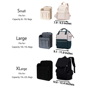 Durable Foldable Open Large Fashion Polyester Felt Backpack Purse <strong>Handbags</strong> Pocketbook Organizer <strong>Inserts</strong> - Product Image 5
