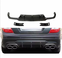 Diffuseur arrière AMG noir brillant authentique, aspect C63, pour Mercedes Benz Classe C W204 LCI 2011-2014 Sport