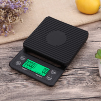 Timbangan Kopi Elektronik ABS Laris untuk Barista, Presisi 5kg/0.1g, LCD Hitam dengan Timer, Ringan & Mati Otomatis