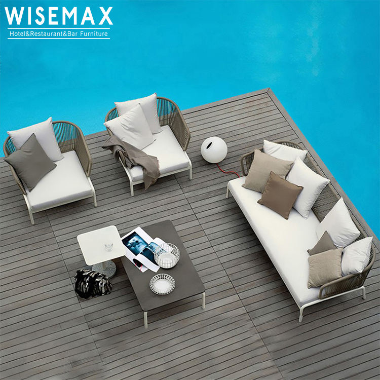 Moderna Villa di Nuoto Piscina di Vimini All'aperto Divano Set