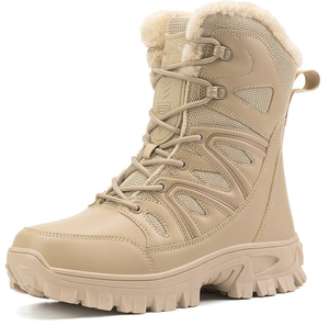DF203 Outdoor Black Khaki <b>Hiking</b> Training <b>Boots</b> Men Large Size 39-46 Stock Wholesales Shock Absorption Shoes Black Khaki - Product Image 6