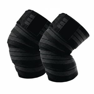 Precio al por mayor correa ajustable compresión levantamiento de pesas rodilleras para proteger lesiones deportivas gimnasio y Fitness entrenamiento envolturas - Product Image 1