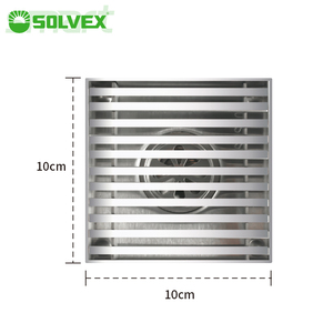 Solvex Chrome brished Đen Thép không gỉ Quảng trường cống Bìa 10x10cm vuông phòng tắm bồn rửa chất thải và sàn bẫy Lọc - Product Image 2