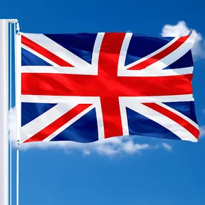 Gemi hazır İngiltere bayrağı fabrika toptan düşük fiyat 3x5 Ft 100% Polyester Union Jack bayrağı