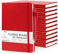 Carnet personnalisé A5 à couverture rigide pour étudiant Journal à pois en cuir végétalien avec ruban porte-stylo à bandage choix plus économique