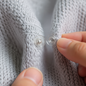 Ilan Chiusure a scatto trasparenti da 15 mm, 12 pezzi, per maglieria - Product Image 2