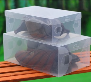 Cheap Custom Clear Plastic PP Shoe Storage Box Transparent