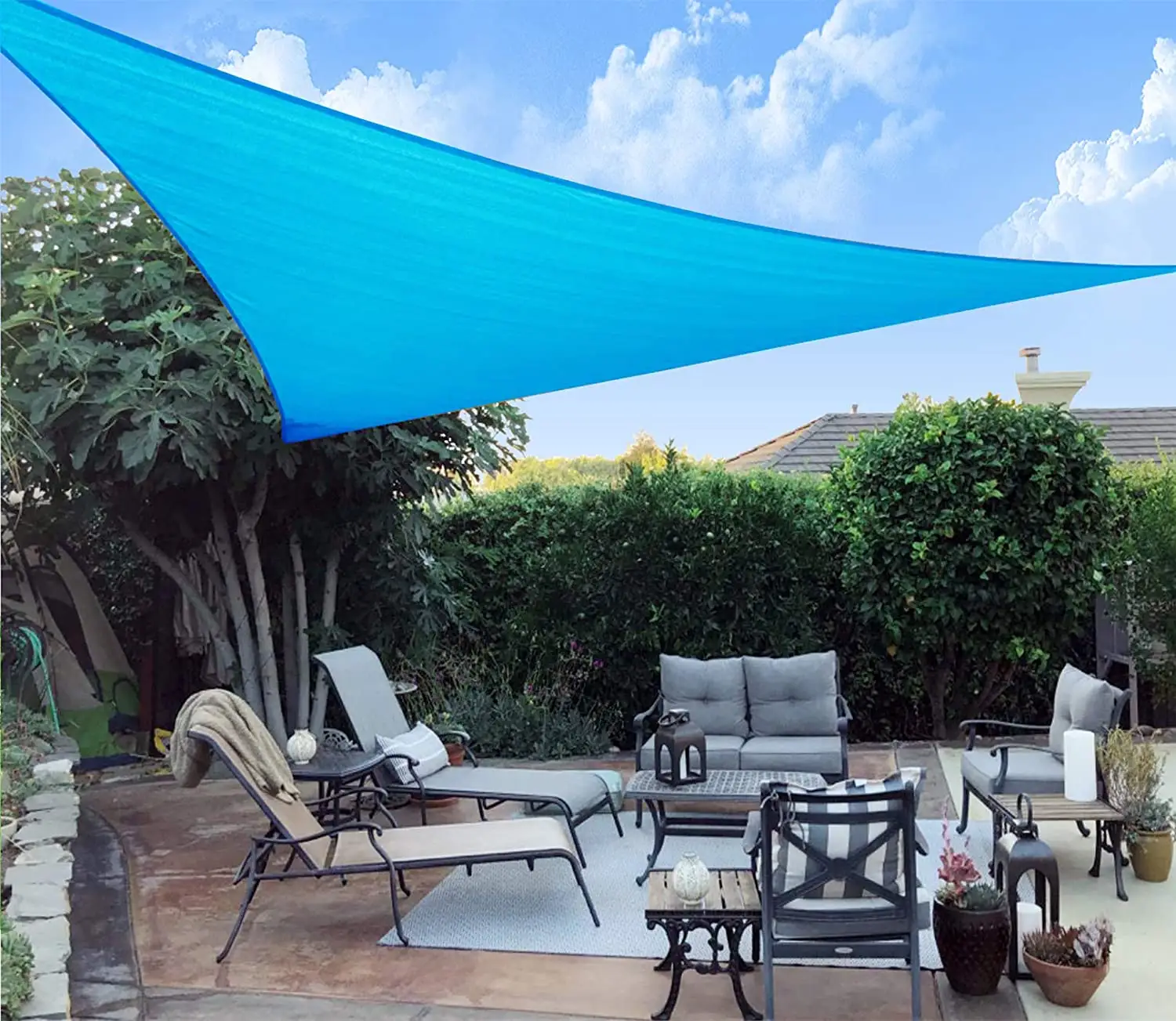 Auvents extérieurs étanche abri soleil Triangle parasol Protection extérieure auvent jardin Patio piscine ombre voile auvent Camping