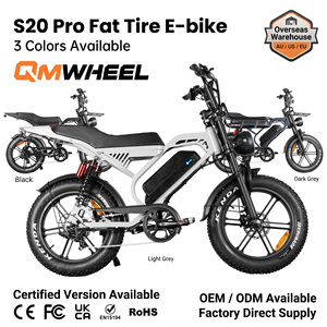 QMHEEL S20 Pro Electric Fat Bike With Commuter Seat And Cargo Rack For <b>Online</b> Store Wholesale Europe America Australia Warehouse - Product Image 1