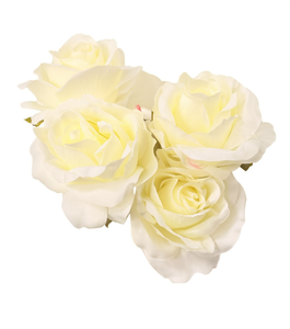 Bouquet di fiori artificiali in seta, rose finte realistiche per decorazioni domestiche e matrimoni, stile classico fatto a mano - Product Image 1