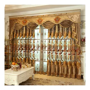 Wholesale Modern Hollow-out Laser Embroidery Customized home velvet luxury window curtains drapes for the living room