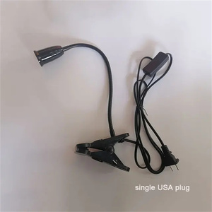 Soporte de abrazadera de lámpara con interruptor Portalámparas E27 Enchufe de bombilla Base LED Soporte de enchufe de luz Mesa <span class=keywords><strong>vintage</strong></span> 220V Soporte flexible - Product Image 6