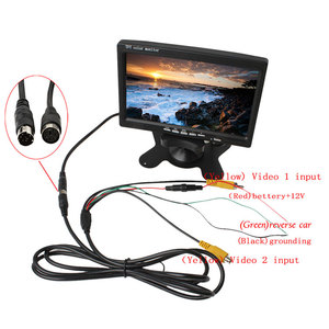 7 pouces 2CH <span class=keywords><strong>HD</strong></span> 800*480 Couleur TFT-LCD Écran Moniteur de Voiture pour Caméra de Recul - Product Image 2