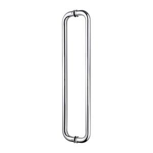 Poignée de porte en verre en tube 304 en acier inoxydable - Product Image 1