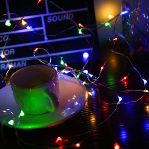 สายไฟ LED ทองแดง 20 ดวง แสงสีขาวนวล สำหรับตกแต่งภายใน ตกแต่งเค้ก จัดดอกไม้ ใช้แบตเตอรี่ - Product Image 2