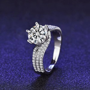 Anillo de Diamantes de Plata 925 de Calidad de Exportación para Uso Diario, Joyería de Oficina y Accesorio para Ocasiones Casuales, Disponible para la Venta - Product Image 4