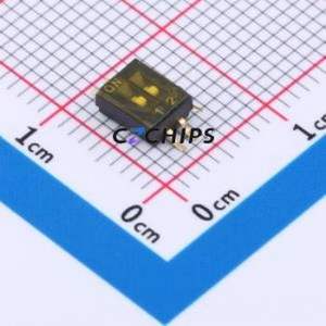 SMXMS-02K-TR DIP Switch SMD-4P,4.1x5.4mm Switch ( Number of Switch Sections: 2 )( Lead Spacing: 1.27mm )( Rated Current: 25mA ) - Product Image 1