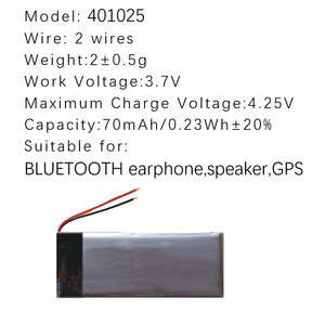401025 Polymer Pin Lithium thay thế pin dung lượng cao có thể sạc lại pin - Product Image 3