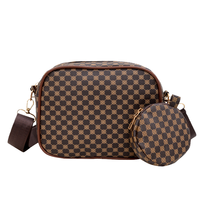 Ensemble Sac à Main et Portefeuille en Cuir PU de Luxe pour Femme, Style Louis, Motif Étoile, Poignée Unique, Fermeture Éclair